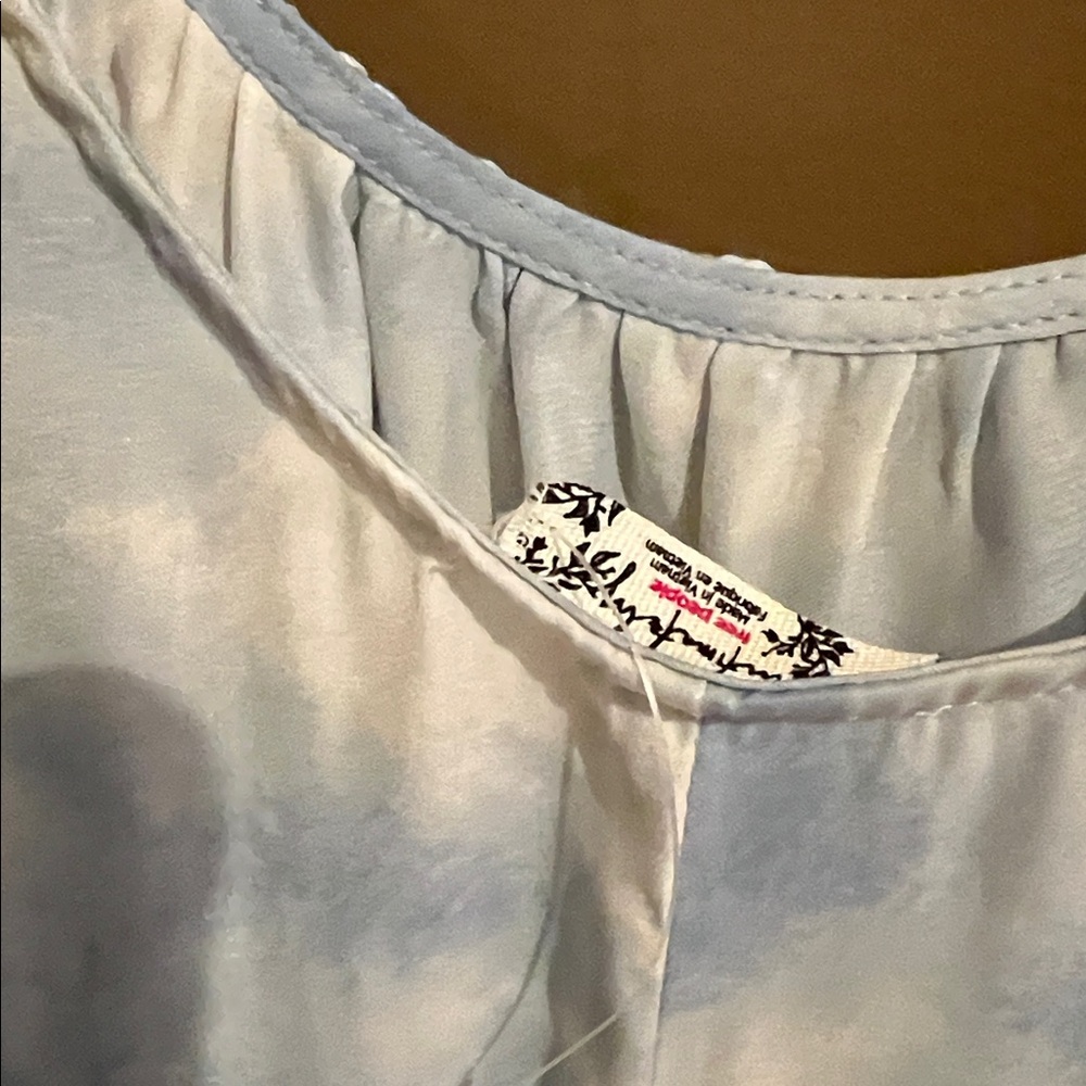Free People Intimately Maxi Lounge Dress in Blue Floral Combo. Sz L - Picture 9 of 9